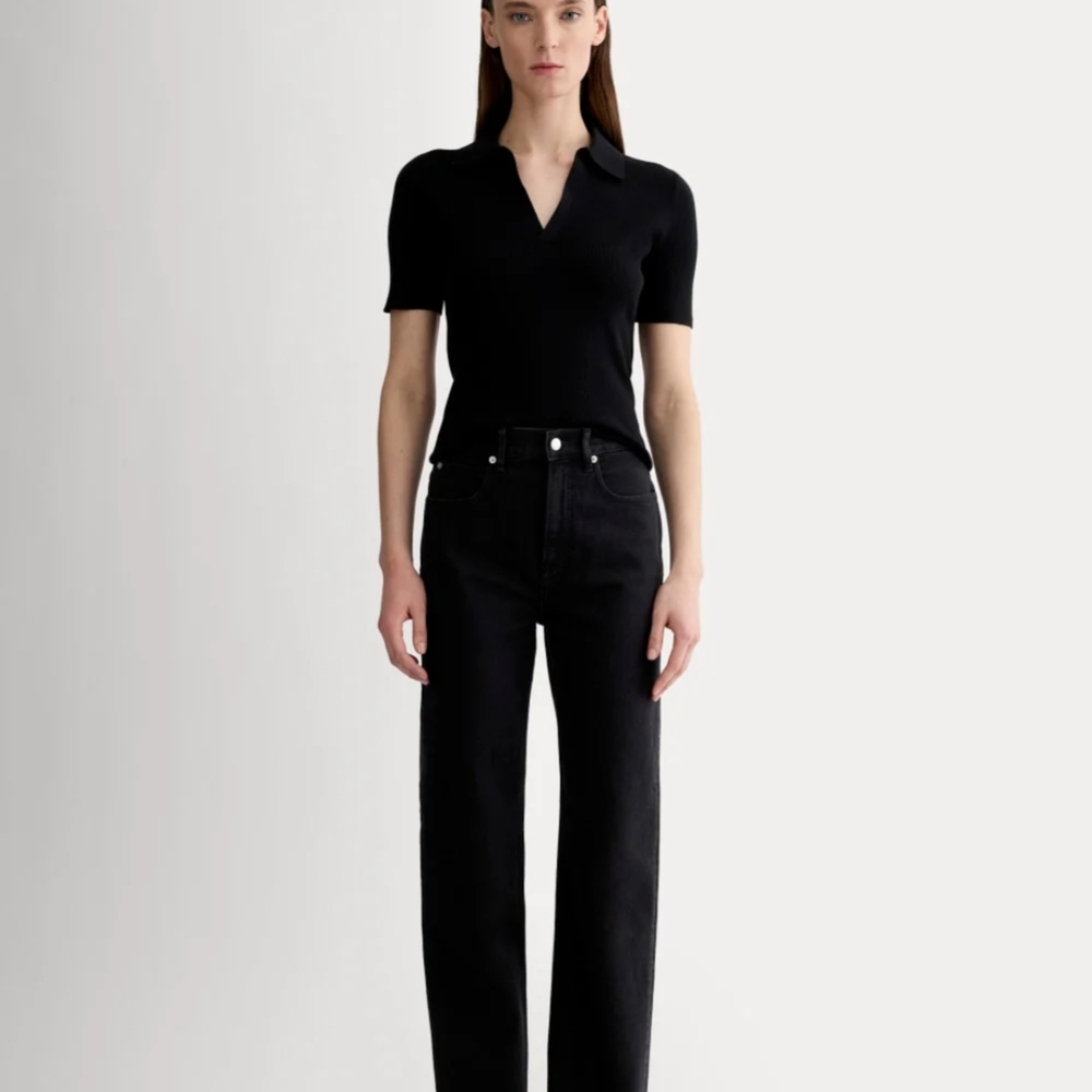 Everlane Women's Black Straight Leg Jeans